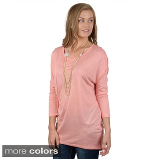 Hailey Jeans Co. Junior's Loose Fit Three-quarter Dolman Sleeve Top-Image