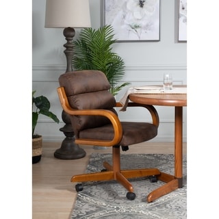 Buy Cheap Solid Wood Rolling Caster Chair with Tilt and Cushion Seat