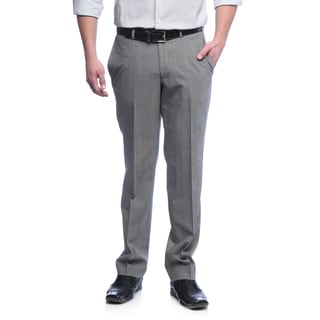 Kenneth Cole New York Men's Slim Fit Light Grey Wool Blend Pants-Image