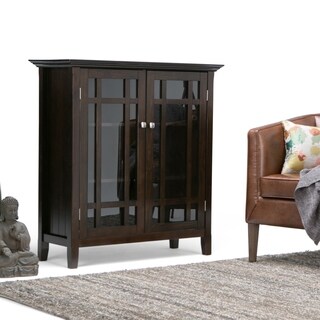 Hot Deal Freemont Dark Tobacco Brown Medium Storage Media Cabinet/ Buffet
