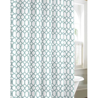 Tommy Bahama Shoretown Trellis Lagoon Cotton Shower Curtain