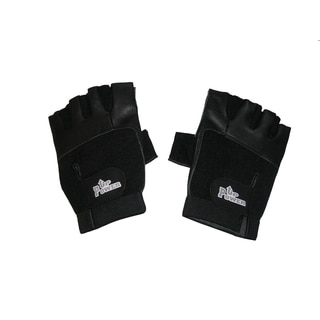 Power Up Weightlifter Fingerless Leather Gloves-Image