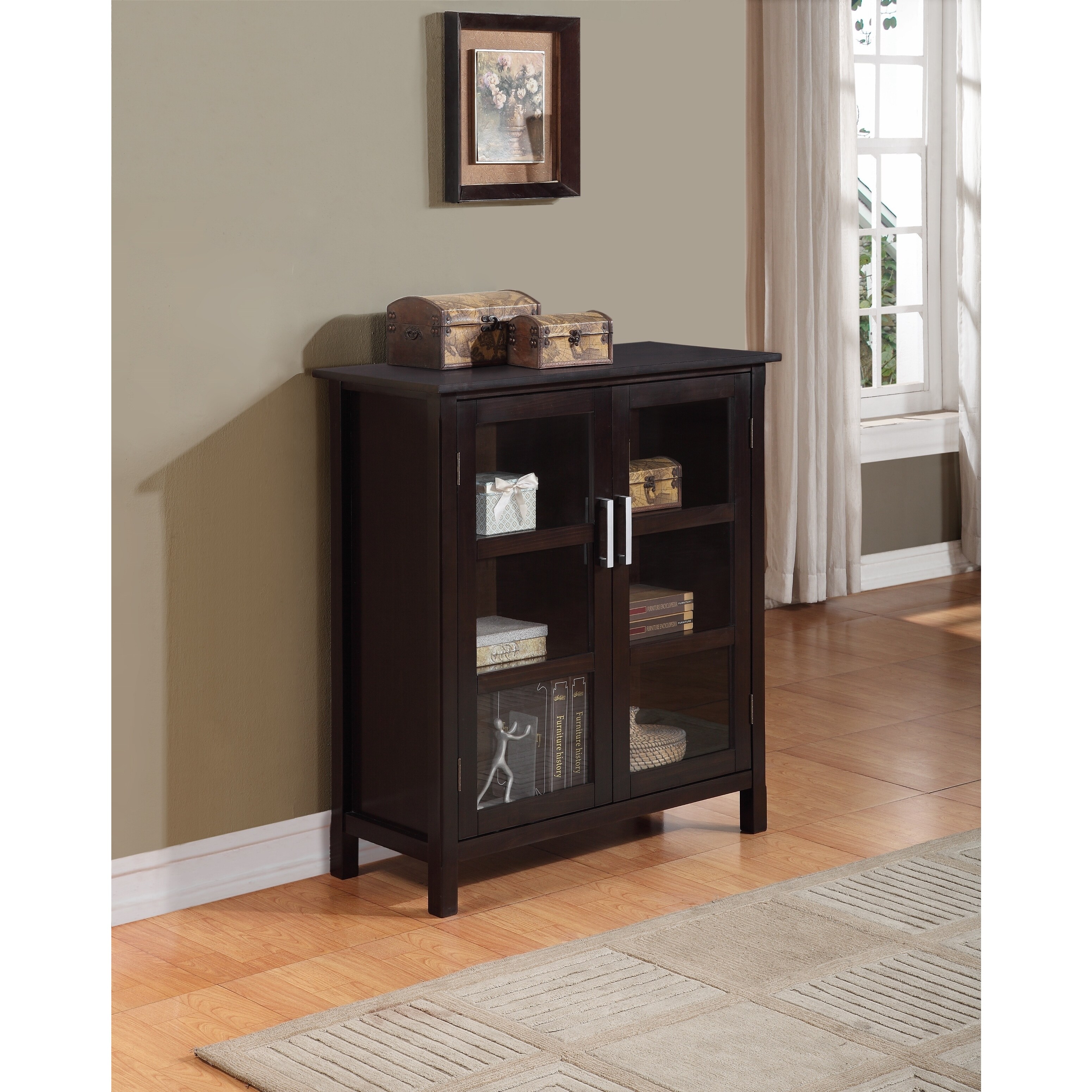 Waterloo Dark Walnut Medium Storage Overstock Shopping