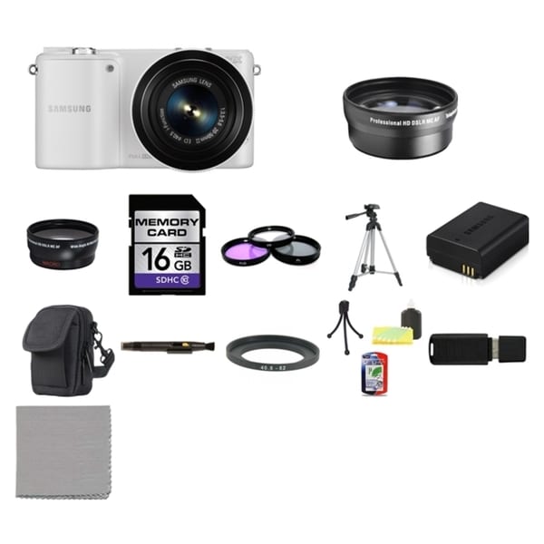 Samsung NX2000 Mirrorless Digital Camera with 20-50mm ED II f/3.5-5.6 Lens 16GB Bundle