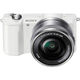 Sony Alpha A5000 Mirrorless White Digital Camera Body with 16-50mm f/3.5-5.6 OSS Lens