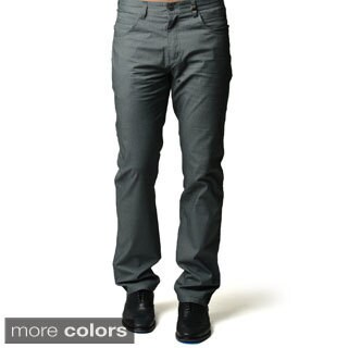 Men's Navy Blue or Grey Casual Slim-fit Pants-Image