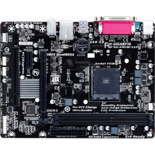 Gigabyte Ultra Durable 4 Plus GA-AM1M-S2P Desktop Motherboard - AMD C