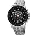 August Steiner Men's Swiss Quartz Chronograph Stainless Steel Bracelet Watch