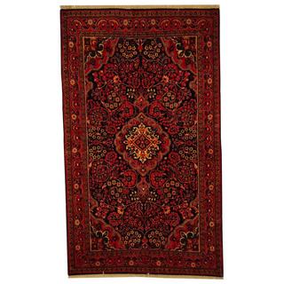 Best Shopping Herat Oriental Antique 1940's Persian Hand-woven Tribal Sarouk Navy/ Red Wool Rug (4'3 x 7')