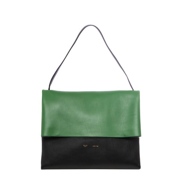 celine luggage mini tote - celine green leather bag