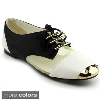 Womens Shoes Oxford , Vintage Cut-Out Style Oxfords British Style