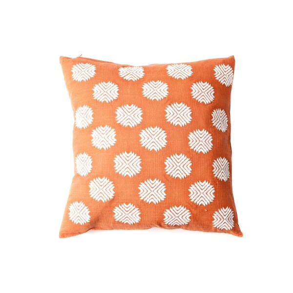 18 x 18inch Sufi Rust Orange Decorative Throw Pillow Overstock