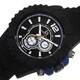 Joshua & Sons Men's Multifunction Dual Time Silicone Strap Watch