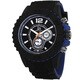Joshua & Sons Men's Multifunction Dual Time Silicone Strap Watch