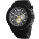 Joshua & Sons Men's Multifunction Dual Time Silicone Strap Watch
