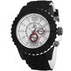 Joshua & Sons Men's Multifunction Dual Time Silicone Strap Watch