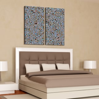 Buy Online Alexis Bueno 'Geometric Study II-B' Canvas Wall Art (2-piece)