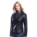 Women's Leather Shirt Jacket 