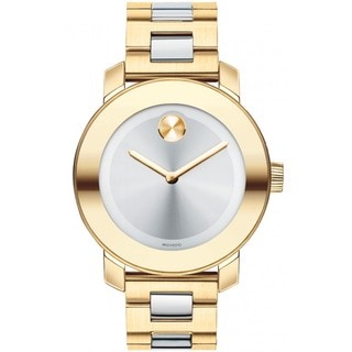 Movado Bold Women's 3600129 Silver Dial Gold IP Stainless Steel Watch