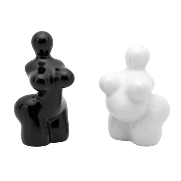 Red Vanilla Opposites Large Ladies Salt and Pepper Set