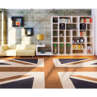 Buy  Hand-tufted Union Jack Novelty Contemporary Area Rug (9' x 13')