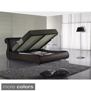 Low Price Queen Leatherette Storage Bed