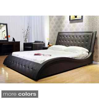 For sale Eastern King Wave-like Shape Upholstered Bed