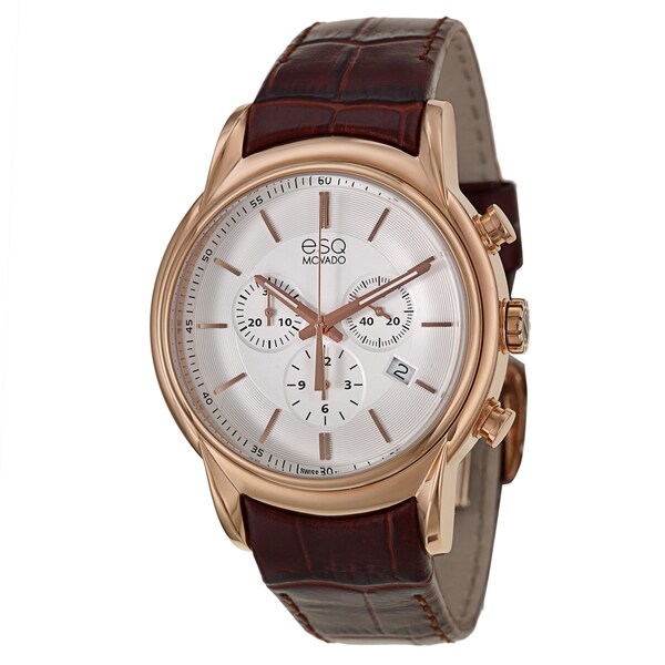 ESQ Men's 'Quest' Rose Goldplated Stainless Steel Chronograph Watch