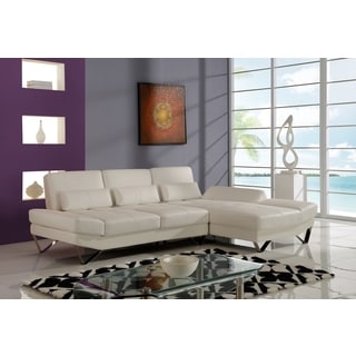 Buy Online White Bonded Leather Sectional