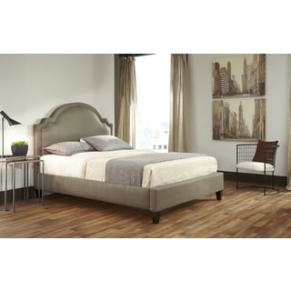 Westminster King-size Beige Scalloped Headboard Bed