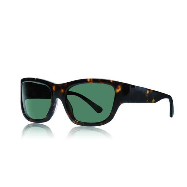 Raen Dorset Brindle Tortoise Sunglasses with Green Lenses