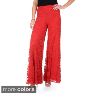 Journee Collection Women's Lace Palazzo Pants