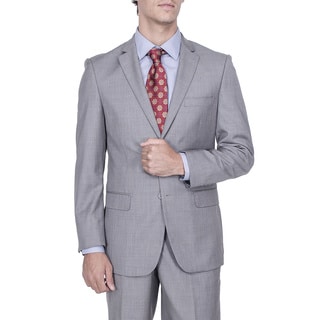 Men's Modern Fit Grey 2-button Suit-Image