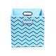 Chevron Folding Storage Bin in Sky Blue