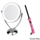 Ovente 1x/10x Dual-sided Round Mirror with Curling Iron