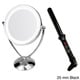 Ovente 1x/10x Dual-sided Round Mirror with Curling Iron