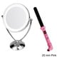 Ovente 1x/10x Dual-sided Round Mirror with Curling Iron