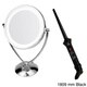 Ovente 1x/10x Dual-sided Round Mirror with Curling Iron