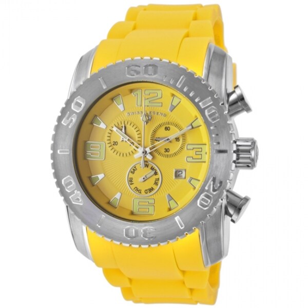 Swiss Legend Men's Commander Yellow Textured Watch SL-10067-07