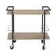 Maxwell Ash Wood/ Black Metal Rolling Serving Cart