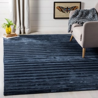 Buy Online Safavieh Loom-knotted Mirage Navy/ Blue Viscose Rug (9' x 12')