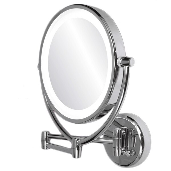 Ovente 1x/10x MLW45C Wall Mount Mirror with Curling Iron