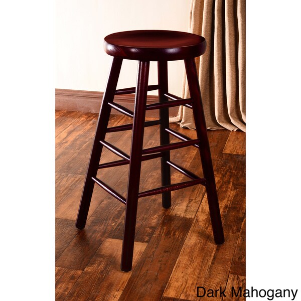 Backless Beech Wood Bar Stool