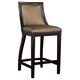 Park Avenue Black Croco and Bronze Leather Counter Stool