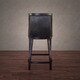 Park Avenue Black Croco and Bronze Leather Counter Stool