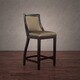 Park Avenue Black Croco and Bronze Leather Counter Stool