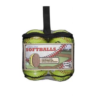 Franklin Sports Official League Yellow Softballs (Pack of 4)-Image