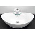 European Style Oval Shape 23-Inch Porcelain Ceramic Bathroom Vessel Sink
