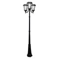 Gama Sonic GS-94T Black Post Victorian 2-light Solar Lamp with 9 Bright-white LEDs