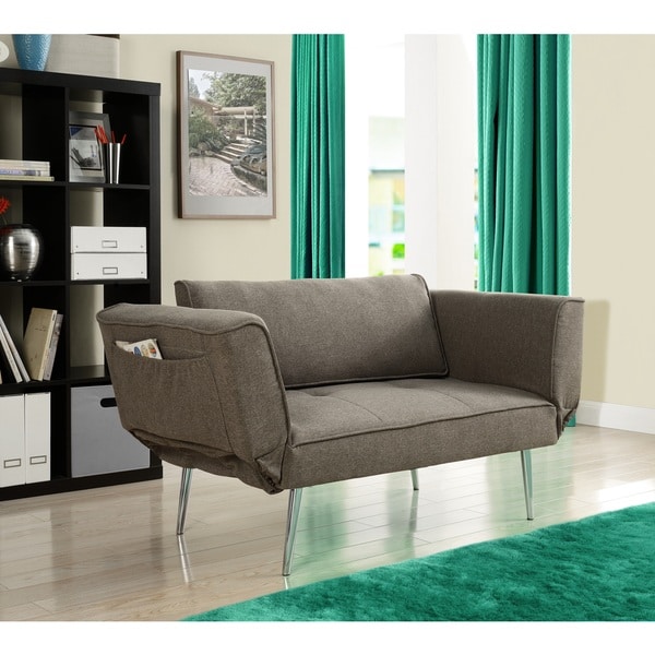 DHP Euro Futon Sofa Bed with Magazine Storage Overstock™ Shopping